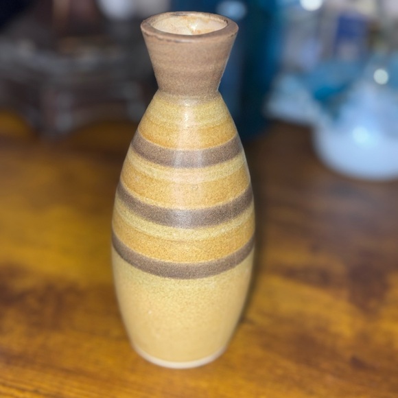 NapcoWare Other - vintage Napcoware vase earth tone colors horizontal stripes shades brown. MCM 7"